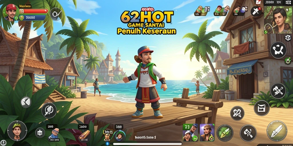 Tampilan gameplay 62HOT yang cerah dan menarik.