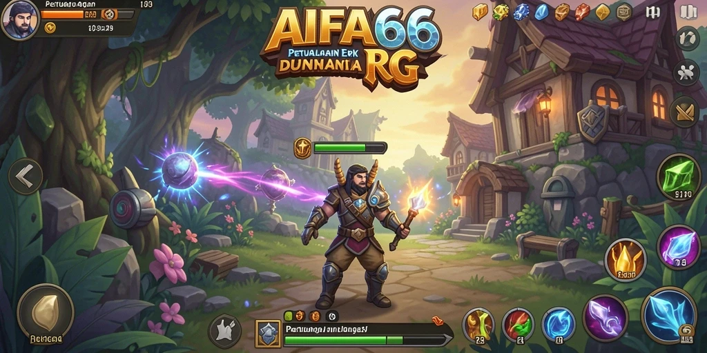 Tangkapan layar gameplay AIFA66 menunjukkan aksi seru dalam pertempuran RPG.