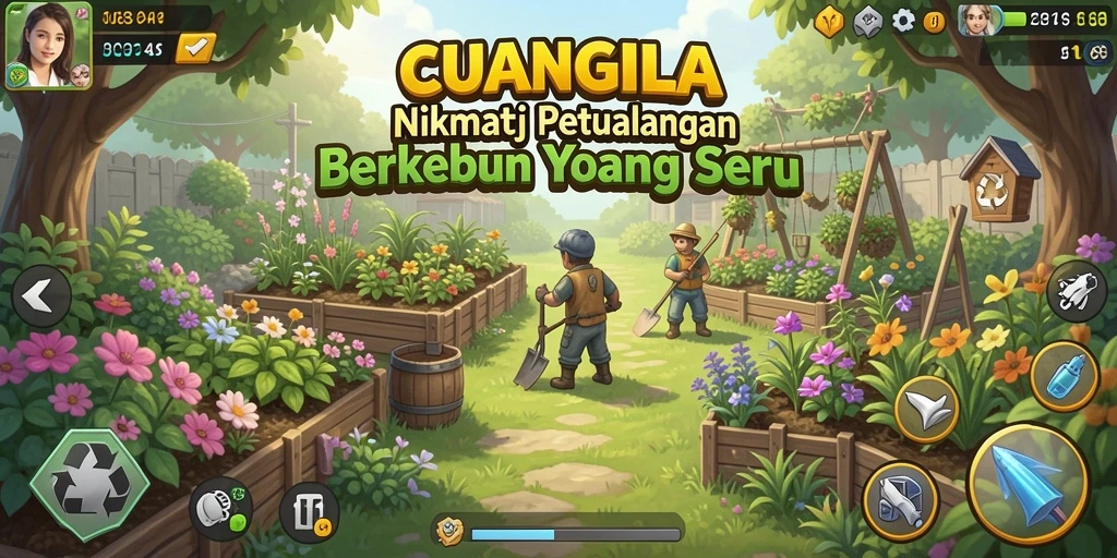 Tampilkan gameplay menarik dari CUANGILA dengan kebun yang subur.