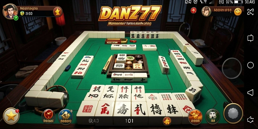 Tampilan gameplay Mahjong di DAN777 yang menarik dan interaktif.