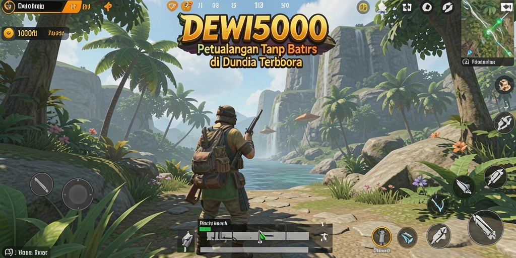 Tampilan gameplay menakjubkan di DEWI5000 dengan dunia terbuka yang luas.