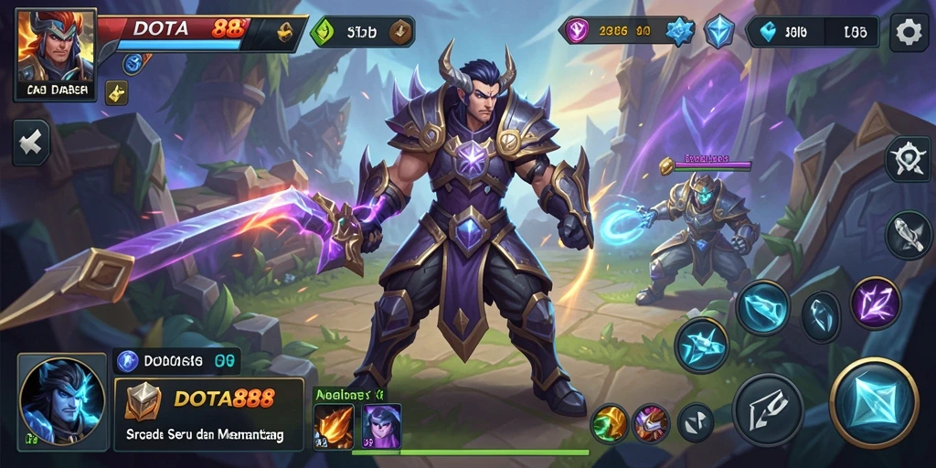Screenshot gameplay DOTA88 dengan tampilan aksi Arcade penuh energi.