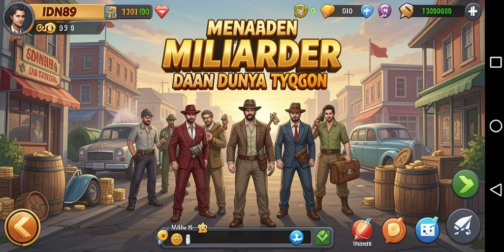 Screenshot menunjukkan gameplay seru dalam membangun bisnis di IDN89.