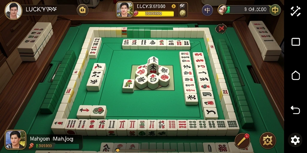 Tampilan gameplay Mahjong yang mengasyikkan dalam LUCKYRP.