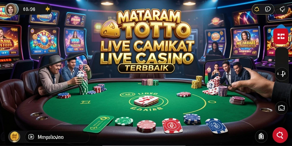 Screenshot utama MATARAMTOTO menampilkan gameplay Live Casino yang seru.