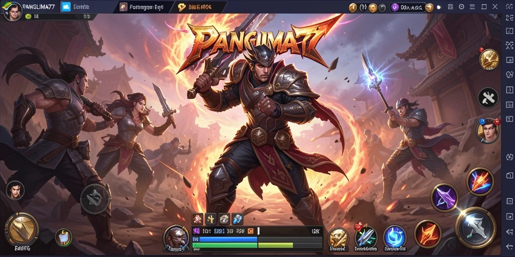 Tampilan gameplay epik dalam dunia ARPG PANGLIMA77.