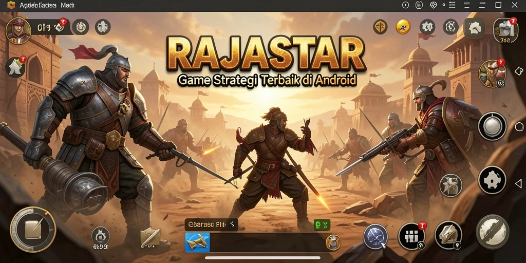 Tampilan epik dari pertempuran dalam gameplay RAJASTAR.