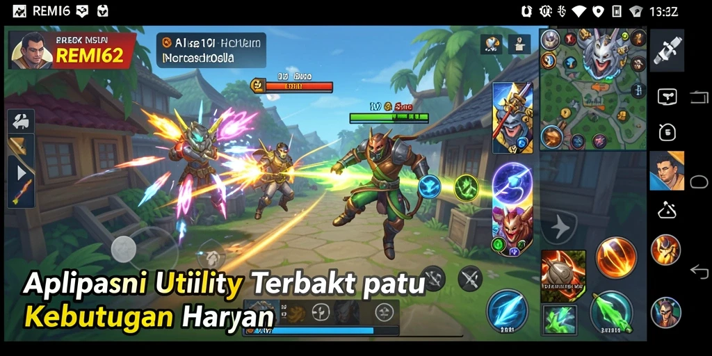 Tampilan utama <strong>REMI62</strong> yang menampilkan fitur pengingat dan pengelolaan tugas.