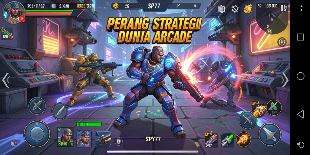 Gameplay SPY77 yang penuh aksi dan strategi Arcade.