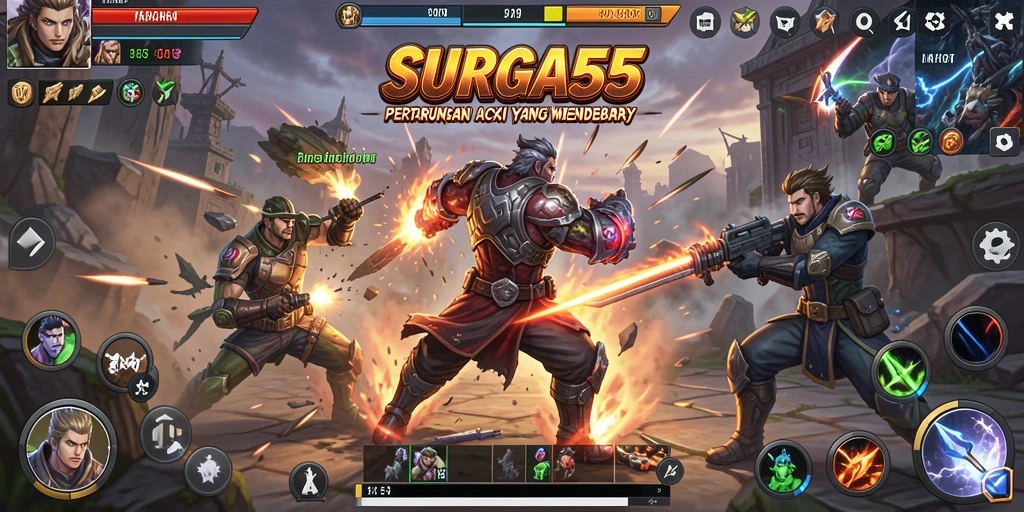 Gameplay SURGA55 yang penuh aksi dan mendebarkan.