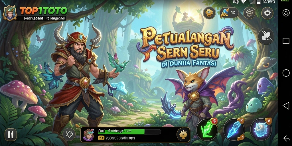 Gameplay seru dalam <strong>TOP1TOTO</strong> di dunia petualangan yang penuh warna.