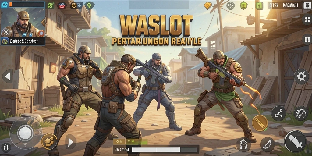 Gameplay intens WASLOT dalam aksi Battle Royale.
